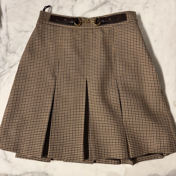 Celine houndstooth pleaded skirt in size 36 - Picture 4 of 12
